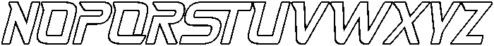 Fasthour-ThinOutlineOblique otf (100) Font UPPERCASE