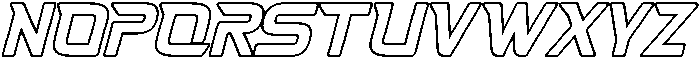 Fasthour-ThinOutlineOblique otf (100) Font LOWERCASE