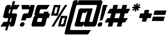 Fastrek Slant otf (400) Font OTHER CHARS