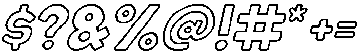 Fatty Soda Outline Italic otf (400) Font OTHER CHARS