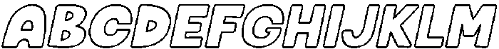Fatty Soda Outline Italic otf (400) Font UPPERCASE
