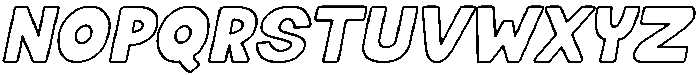 Fatty Soda Outline Italic otf (400) Font UPPERCASE