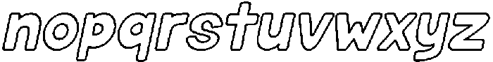 Fatty Soda Outline Italic otf (400) Font LOWERCASE