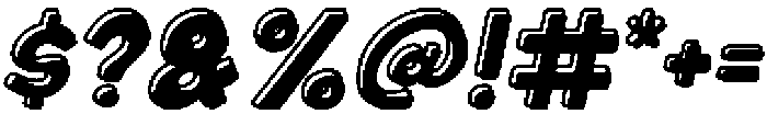 Fatty Soda Outline Shadow Ital otf (400) Font OTHER CHARS