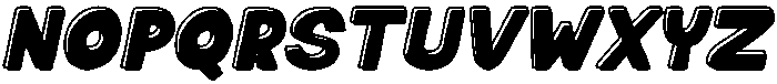 Fatty Soda Outline Shadow Ital otf (400) Font UPPERCASE