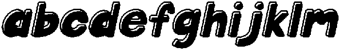 Fatty Soda Outline Shadow Ital otf (400) Font LOWERCASE