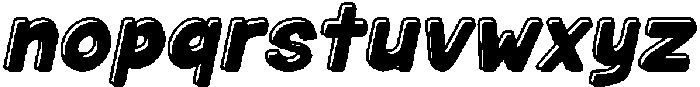 Fatty Soda Outline Shadow Ital otf (400) Font LOWERCASE