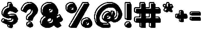 Fatty Soda Outline Shadow otf (400) Font OTHER CHARS
