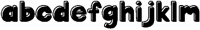 Fatty Soda Outline Shadow otf (400) Font LOWERCASE