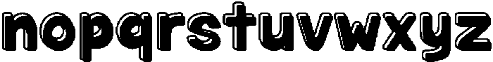 Fatty Soda Outline Shadow otf (400) Font LOWERCASE