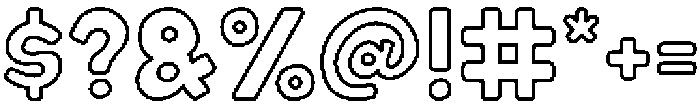 Fatty Soda Outline otf (400) Font OTHER CHARS