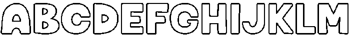 Fatty Soda Outline otf (400) Font UPPERCASE