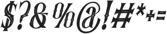 Fatumbrutum Condensed Italic otf (400) Font OTHER CHARS