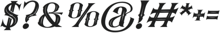 Fatumbrutum Italic otf (400) Font OTHER CHARS