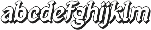 fael MAOOF Shadow slant otf (400) Font LOWERCASE