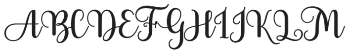 fallery Script Regular otf (400) Font UPPERCASE