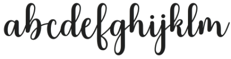 fallery Script Regular otf (400) Font LOWERCASE