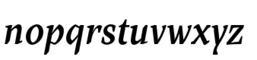 Farrerons Serif Demi Bold Italic Font LOWERCASE