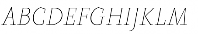Farrerons Serif Thin Italic Font UPPERCASE