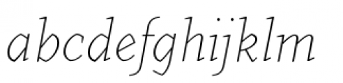 Farrerons Serif Thin Italic Font LOWERCASE