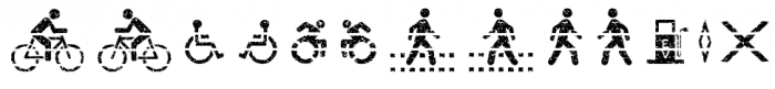 Fast Lane Icons Rough Font LOWERCASE