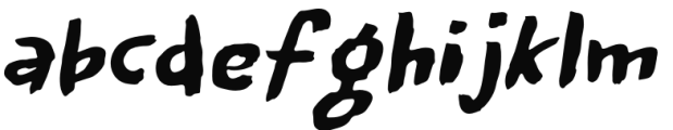 Fat Inker Italic Font LOWERCASE