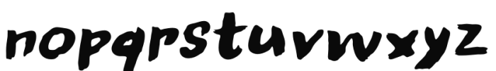 Fat Inker Italic Font LOWERCASE