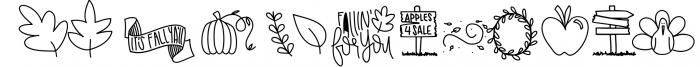 Fall Doodle Font | Doodle Font Font UPPERCASE