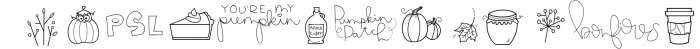 Fall Fun - A Fall / Autumn Doodles Font Font LOWERCASE