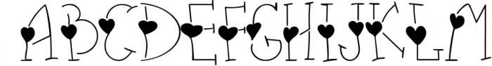 Family fonts with hearts 1 Font UPPERCASE