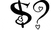 Family fonts with hearts 3 Font OTHER CHARS