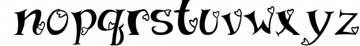 Family fonts with hearts 3 Font LOWERCASE