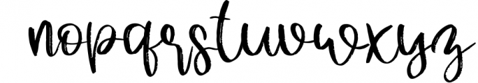 Farmhouse Lettering Brush Font Font LOWERCASE