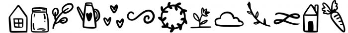 Farmhouse Sans and Doodle Font 1 Font UPPERCASE