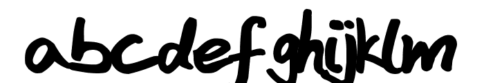 FAFERS True Type Handwriting Font Font LOWERCASE