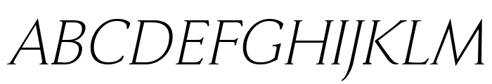 Faber Serif Reduced 46 Leicht Kurs Font UPPERCASE