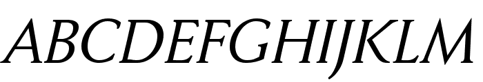 Faber Serif Reduced 56 Kursiv Font UPPERCASE