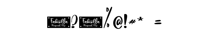 Fabiolla - Personal Use Font OTHER CHARS