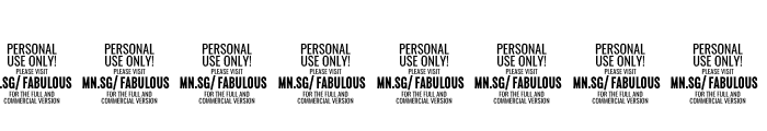 Fabulous Outline PERSONAL USE Font OTHER CHARS