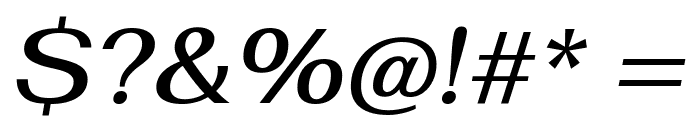 Fahkwang Medium Italic Font OTHER CHARS
