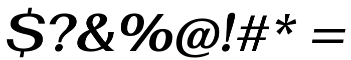 Fahkwang SemiBold Italic Font OTHER CHARS