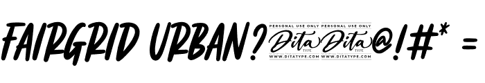 Fairgrid Urban Personal Use Font OTHER CHARS