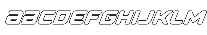 Falcon Punch Outline Font LOWERCASE