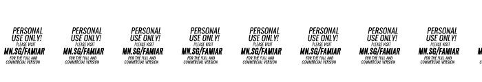 Famiar PERSONAL USE ONLY Black Italic Font OTHER CHARS