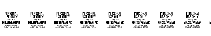 Famiar PERSONAL USE ONLY Black Font OTHER CHARS