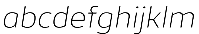 Famiar PERSONAL USE ONLY ExtraLight Italic Font LOWERCASE