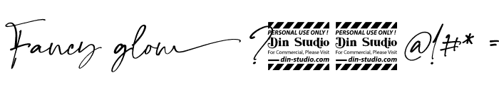 Fancy Glow Personal Use Font OTHER CHARS