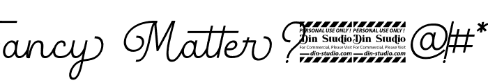 Fancy Matter personal use Font OTHER CHARS