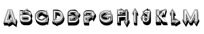 Fangxiang 3D Rustique Regular Font UPPERCASE