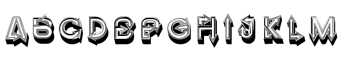 Fangxiang 3D Rustique Regular Font LOWERCASE